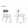 Manhattan Comfort 7-Piece Rockaway 70.86 Dining Set in Nature with 6 Colbert Dining Chairs 6-DT02DCCA02-OM